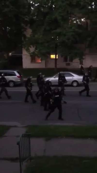 National guard and MPD shooting paint canisters at us on our own front porch. Yelling “light em up”