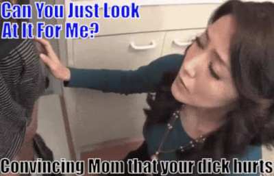 You couldn&rsquo;t believe you really had your cock out in front of your moms face