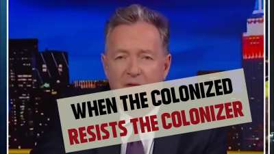 Piers Morgan's choice of words is the fruits of the Israeli Propaganda Ministry's labor. The fact remains that settler colonization can only breed violence and that the transition from the state "for Jews only" to a democratic Palestinian state is a prere