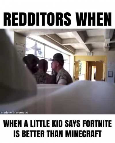 Minecraft good 👍🏿😃😃😎 fortnite bad 🤢🤢🤮🤕👿🤣🤣