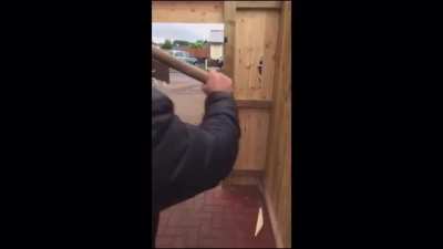 Workers destroy yard after the owner refuses to pay them for their work