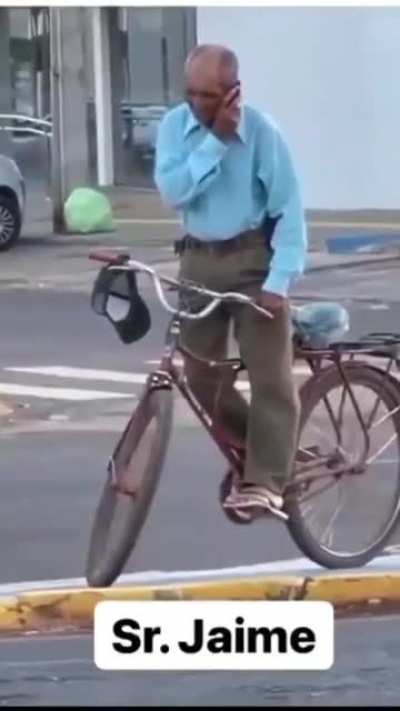 Think about this guy next time you think you're strugling to grab your water bottle!