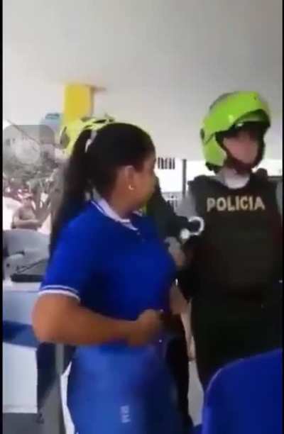 Woman freakout after being searched by the police