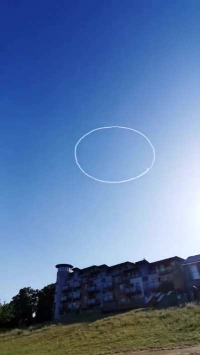 I was sat in a park when this happened overhead out of nowhere