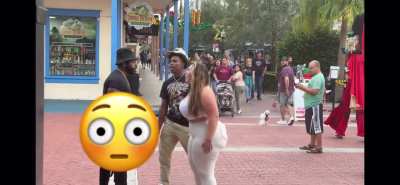 &ldquo;Prankster&rdquo; pulls gun out in a crowd and assaults a man.