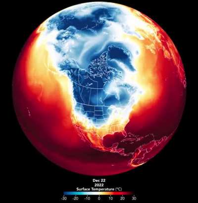 GEOS 5 Satellite imagery of the cold snap