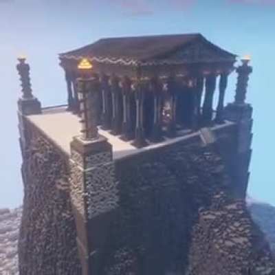 Whoever built this minecraft temple was on a whole new level..