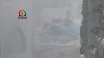 Opposition cameraman is engaged &amp;amp; wounded by a third party while filming a Syrian Army tank - Daraa - 2014