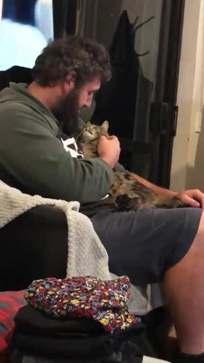 My partner didn&rsquo;t want to get a cat, then a stray adopted us. He fell in love pretty quick.