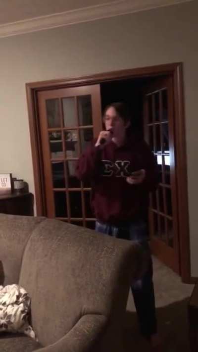 my brother singing chandelier in his toad voice