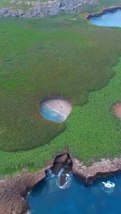 Pocket beach in the Marietas Islands
