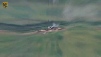Artillery punishes offenders who started illegal construction on Ukrainian land. The aerial reconnaissance of the 108th Brigade of the TDF is working.