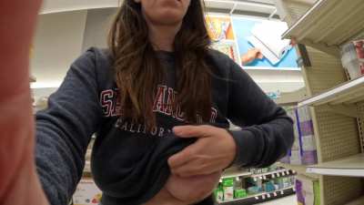 Showing off my H cups at Target. Hope you don't mind!