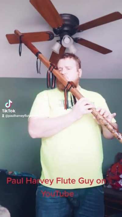 LOTR Gondor theme on walking stick flute