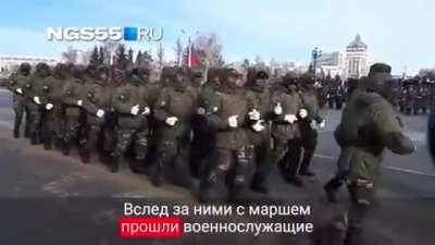 Cadets from Angola and Congo at the parade in honor of "February 23" (Russian holiday)