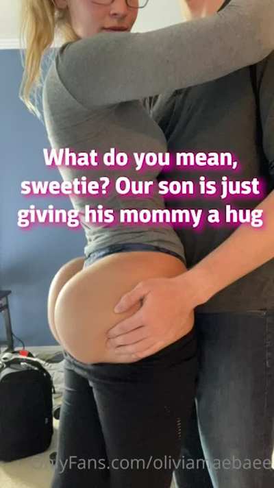 Giving Mom Loving Hugs