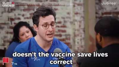 Dr. Mike Varshavski discusses vaccine misinformation with an anti-vaxxer on Jubilee’s Surrounded
