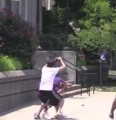 "Baseball catch" prank