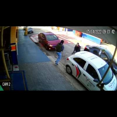 The Joker commits armed robbery in Brazil.