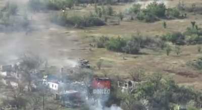 ru pov - Ukrainian combined arms assault on Peski near Donetsk against DPR Somalia battalion is repulsed by troops and artillery