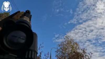 Ukrainian soldiers of the Patrol Police Brigade Predator shot down several Russian strike drones in the Kostyantynivka sector, Donetsk Oblast. Oct 2025. Published 29.10.2025