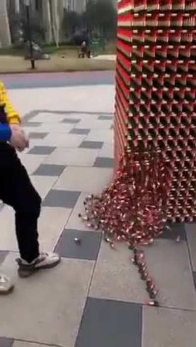 Domino waterfall