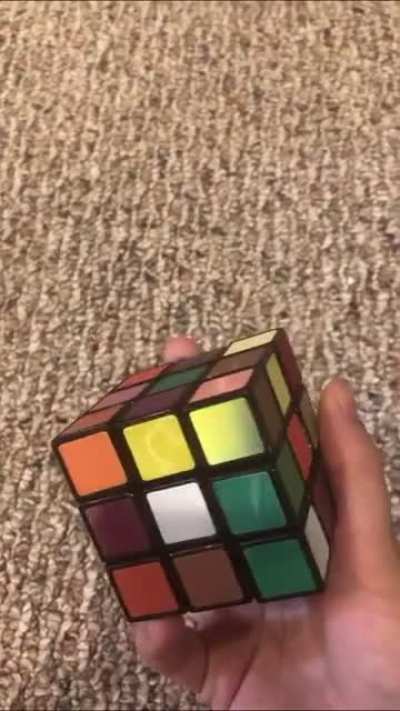 A Rubik&rsquo;s Cube that changes color depending what angle you view it at, making it nearly impossible to solve.