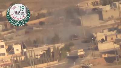 Opposition 9M113 Konkurs catches an SAA tank in the rear - Khanasir - 8/26/2013