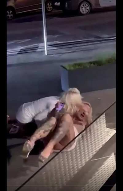 Blonde boobie action