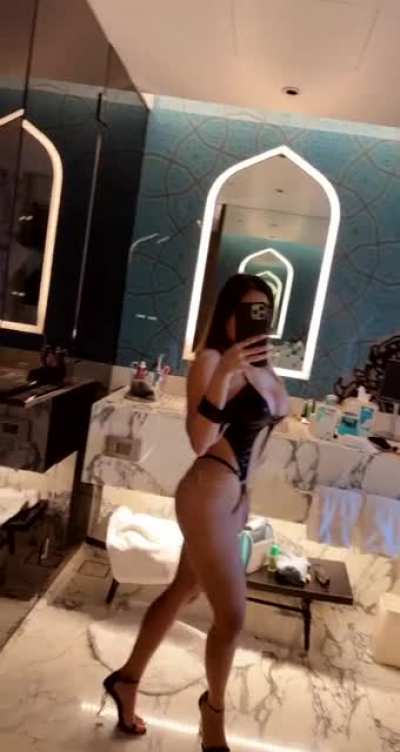 Ashwitha Showing Her Massive Ass And Boobs In Black Lingerie