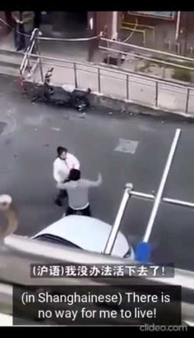 Man Losing His Shit At Shanghai's Lockdown