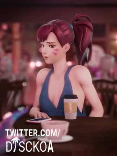 D.Va &amp;amp; Sombra on a caf&eacute;, (DisckoA) [Overwatch]