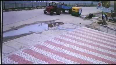 cable lifts man by groin, sends him flying directly into pedestrian