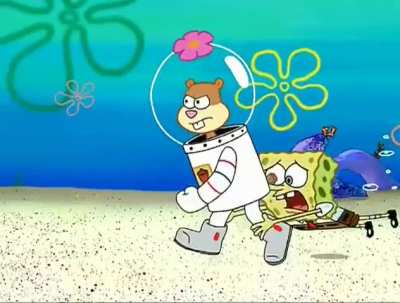 "That's Not The Worm, That's It's Tongue." (SpongeBob, Sandy, and the Worm)