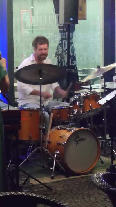 Inspector Seb inspecting the drums