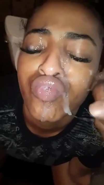 She got a pretty facial
