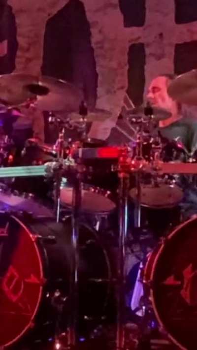 George Kollias (from the band Nile) executing some of the fastest, most technical drumming ever in metal music—with his eyes closed!