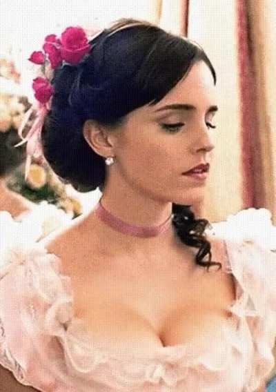 Emma Watson looking like a posh princess,  but her choker &amp;amp; those pushed up tits indicates that she is a lowkey kinky girl