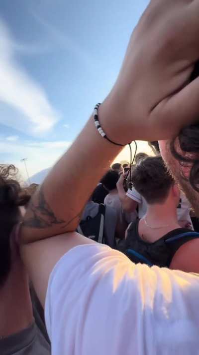 Mic stand thrown into crowd at summer smash