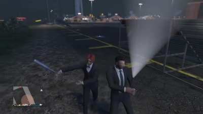 Two morons trying to fight