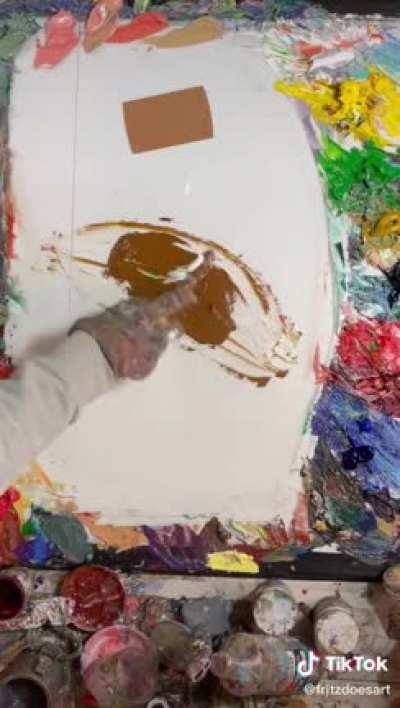 I can’t get enough if this guy mixing paint to match colors