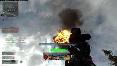 My teammate had this beautiful grenade toss.
