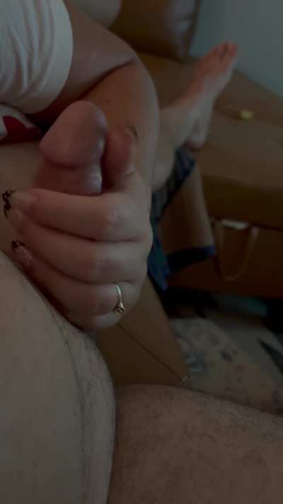 New nails mean cock tease time