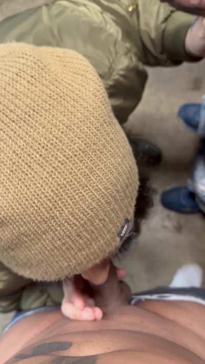Hubby invited his buddy over for a bbq. We started drinking and smoked a few blunts and before we knew it they both had their dicks out and down my throat. 