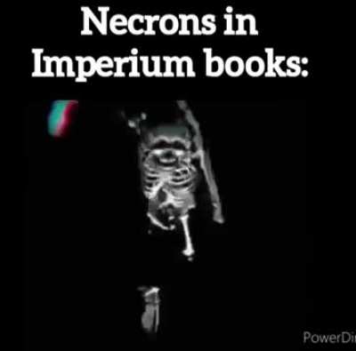 Real question, aside from "The Infinite and the Devine", are Necrons as goofy in their books as this meme portrays?