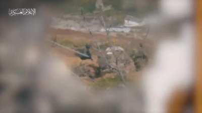new video of a sniper targeting an soldier in east of Beit Hanoun in the northern Gaza Strip