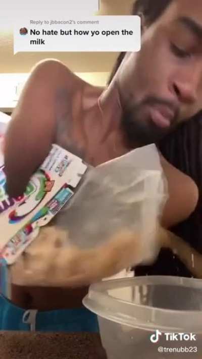 The way this guy makes cereal
