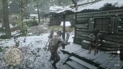 Came across this banjo player banging out the holiday hits in Butcher Creek. Merry Christmas, RDO! 🎄 🎄