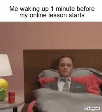 Whilst wearing the same clothes I put on yesterday and went to sleep in.