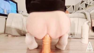 Finally Got My First Horse Dildo... And I Already Love To Wreck My Ass With It Hehe